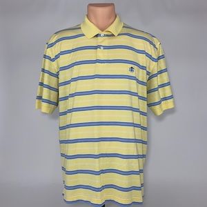 Brooks Brothers Yellow/Blue Short Sleeve Polo
